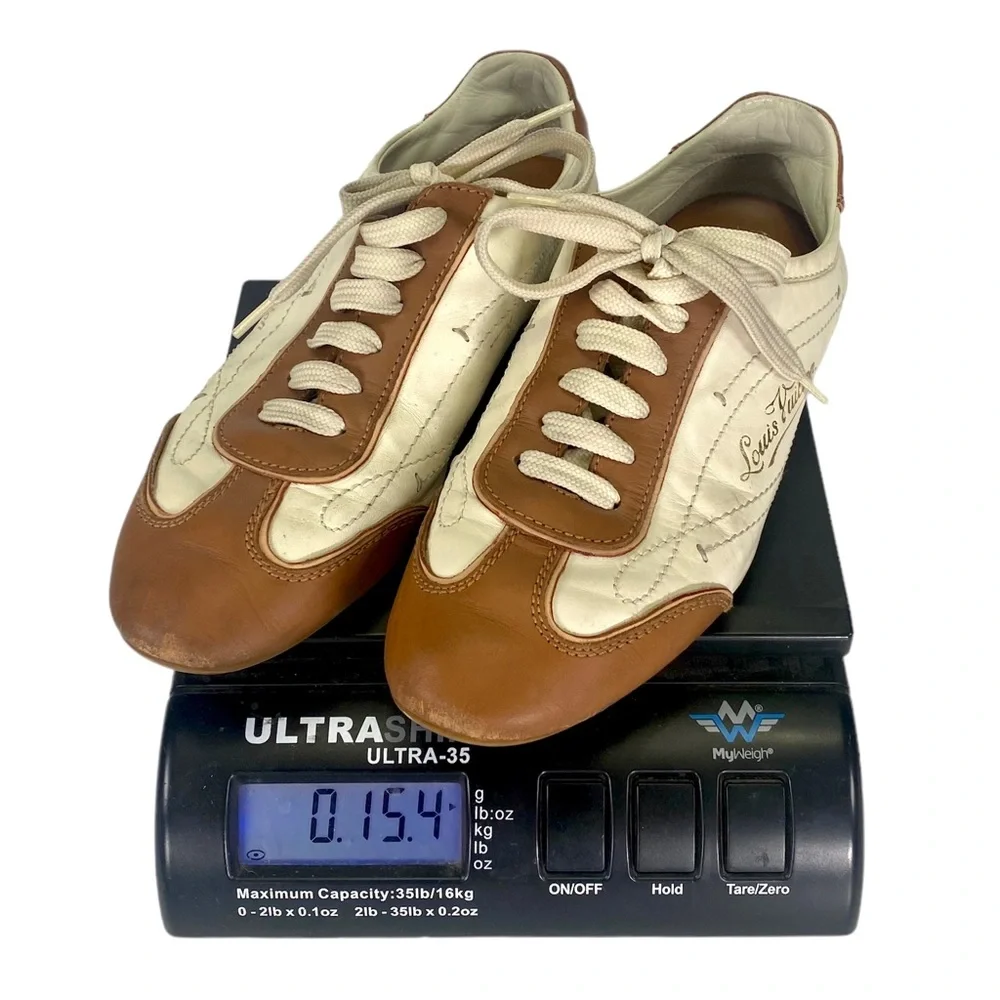 Louis Vuitton Leather Sneakers Size 36.5 / 7 G0 0085 - Picture 5 of 9